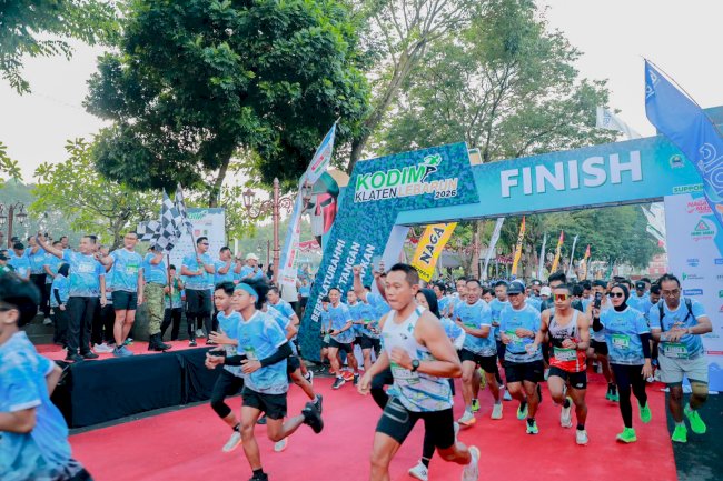 Kodim Klaten Lebarun 2026, Bupati Klaten Mas Hamenang Meriahkan Lari Bersama Ribuan Peserta