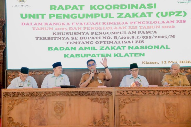 Bupati Klaten Dorong Optimalisasi Pengumpulan ZIS melalui Rakor UPZ Baznas