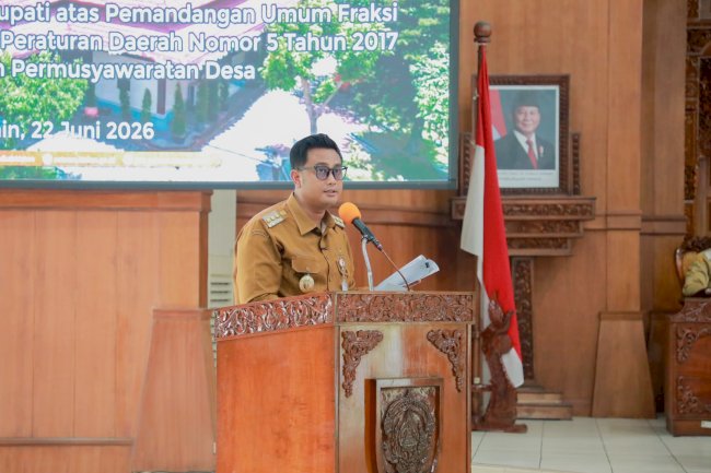 Bupati Klaten Sampaikan Jawaban atas perubahan Perda Nomor 5 Tahun 2017 tentang Badan Permusyawaratan Desa (BPD)