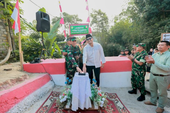 Bupati Klaten dan Dandim 0723 Resmikan Jembatan Perintis Garuda di Manisrenggo