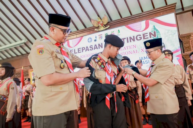 Bupati Klaten Lepas Kontingen Kwartir Cabang Klaten Menuju Jambore Nasional XII Tahun 2026