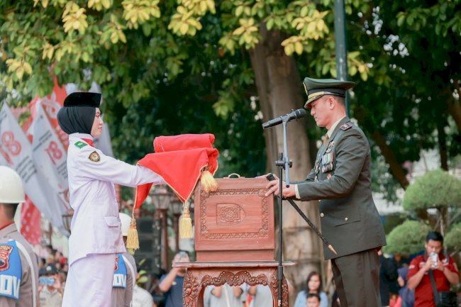 Upacara Penurunan Bendera HUT ke-81 RI di Kabupaten Klaten Berlangsung Khidmat