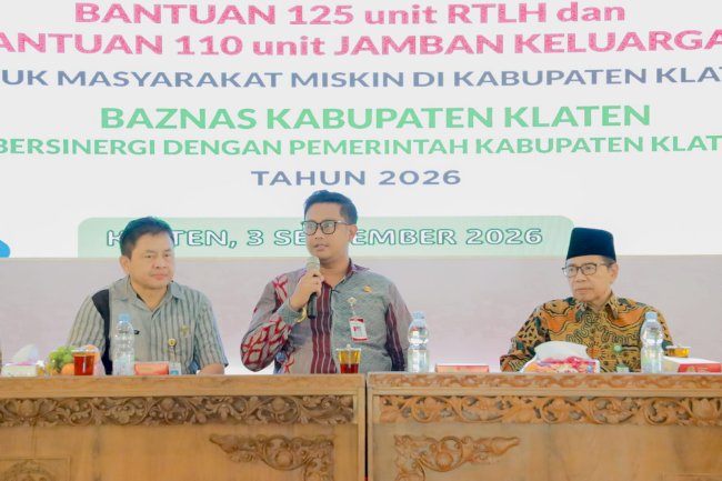 Tekan Kemiskinan, BAZNAS Klaten Bantu 125 RTLH dan 110 Jamban Keluarga
