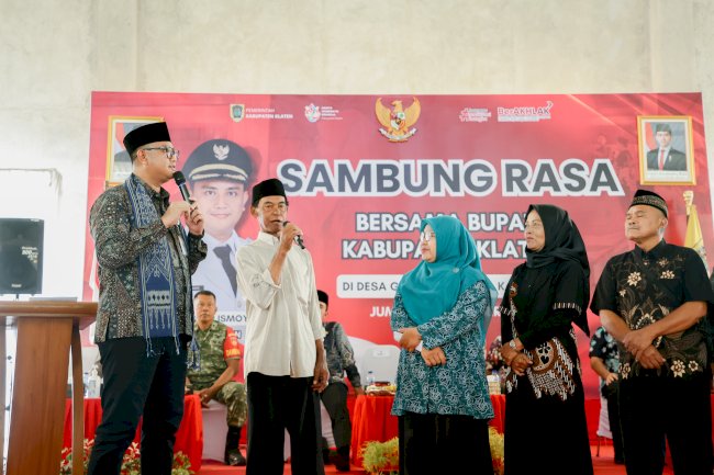 Sambung Rasa di Gemblegan, Bupati Klaten Tampung Berbagai Aspirasi Masyarakat 