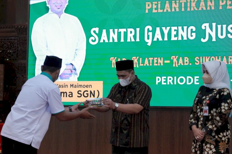 Wagub Jateng Lantik dan Kukuhkan Pengurus Santri Gayeng Nusantara Klaten