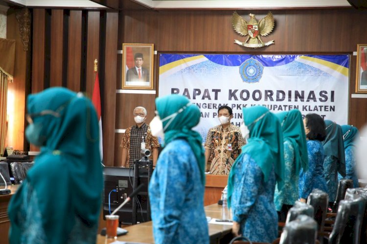 Wabup Klaten Hadiri Rapat Koordinasi TP PKK Kabupaten Klaten