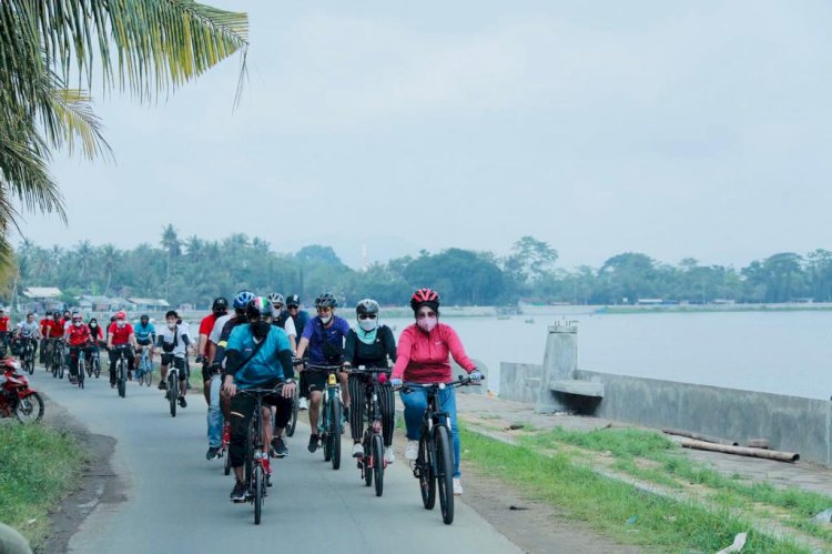 Gowes bersama Bupati & OPD Kab. Klaten ke Bukit Siduguro Kec. Bayat