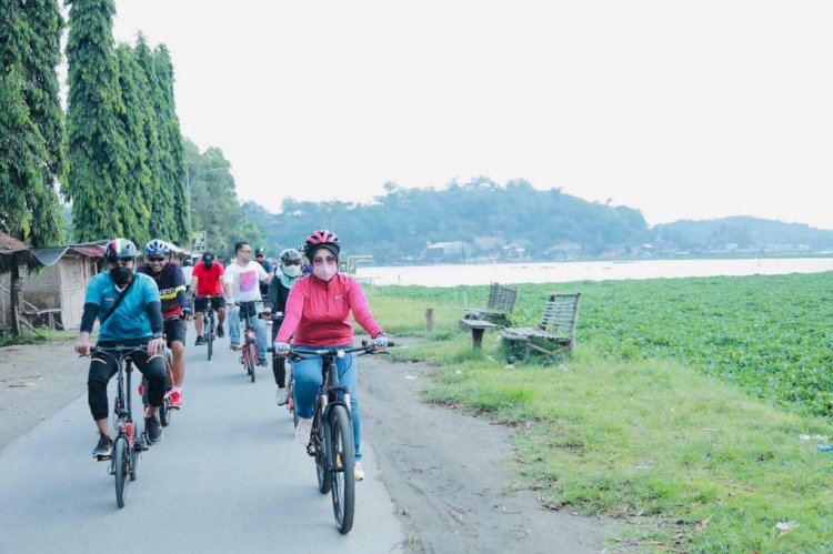 Gowes bersama Bupati & OPD Kab. Klaten ke Bukit Siduguro Kec. Bayat