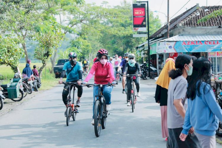 Gowes bersama Bupati & OPD Kab. Klaten ke Bukit Siduguro Kec. Bayat