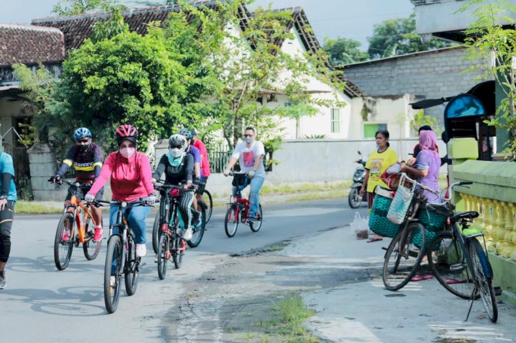 Gowes bersama Bupati & OPD Kab. Klaten ke Bukit Siduguro Kec. Bayat