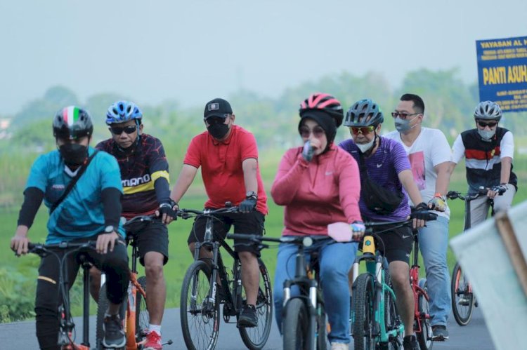 Gowes bersama Bupati & OPD Kab. Klaten ke Bukit Siduguro Kec. Bayat