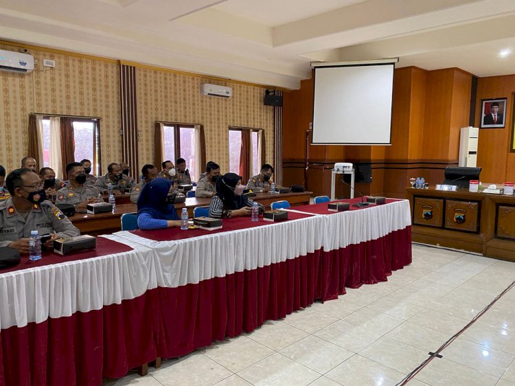 Rapat Koordinasi Kunjungan Kapolri dalam rangka Cek Vaksinasi di Wilayah Kab. Klaten