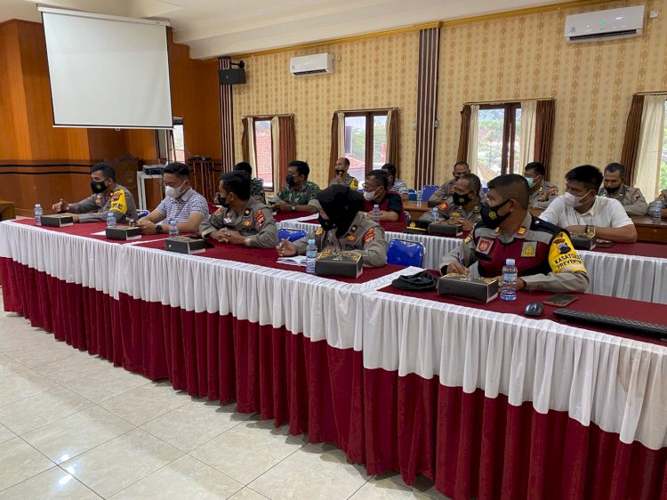 Rapat Koordinasi Kunjungan Kapolri dalam rangka Cek Vaksinasi di Wilayah Kab. Klaten