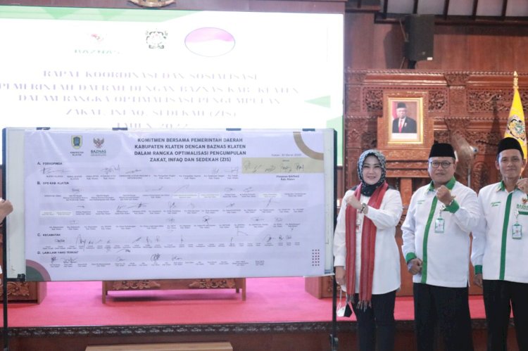 Bupati Klaten Meminta Seluruh OPD Maksimalkan Zakat Melalui Baznas Klaten