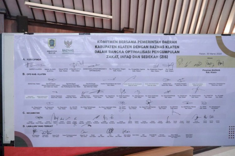 Bupati Klaten Meminta Seluruh OPD Maksimalkan Zakat Melalui Baznas Klaten