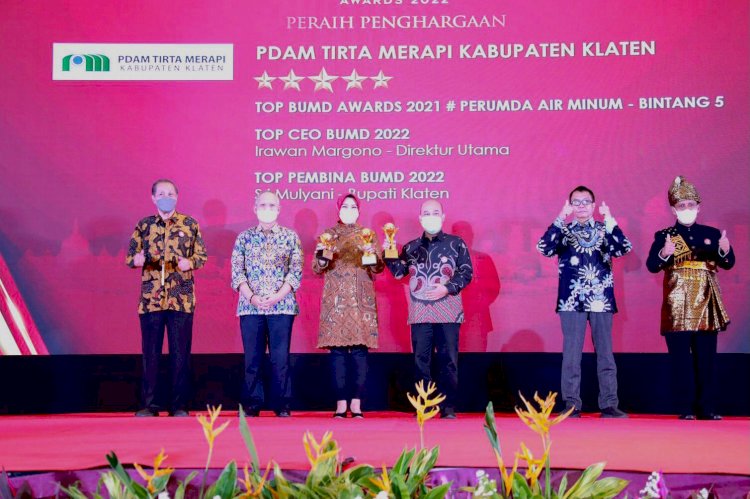 Kabupaten Klaten Kembali Raih Banyak Penghargaan Dalam Ajang TOP BUMD Awards 2022