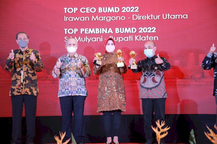 Kabupaten Klaten Kembali Raih Banyak Penghargaan Dalam Ajang TOP BUMD Awards 2022