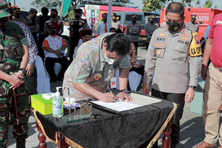 Wakil Bupati Klaten Pimpin Apel Gelar Pasukan Operasi Ketupat Candi 2022