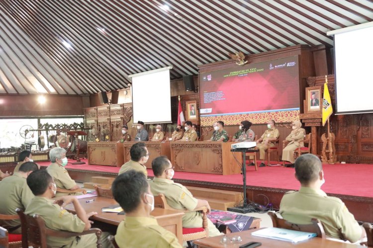 Forkopimda Kabupaten Klaten Ikuti Peringatan ke XXVI Hari Otonomi Daerah Tahun 2022 Secara Virtual