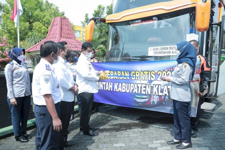 Wakil Bupati Klaten Lepas Keberangkatkan 8 Armada Mudik Gratis