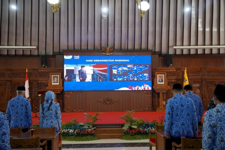 Forkopimda Kabupaten Klaten Ikuti Upacara Peringatan Hari Kebangkitan Nasional Secara Virtual 