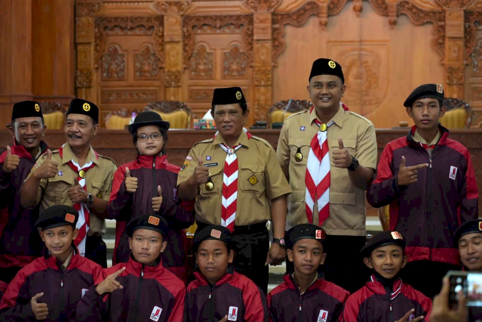 Wakil Bupati Klaten Melepas Para Peserta Jambore Kontingen Nasional Ke-11 Tahun 2022