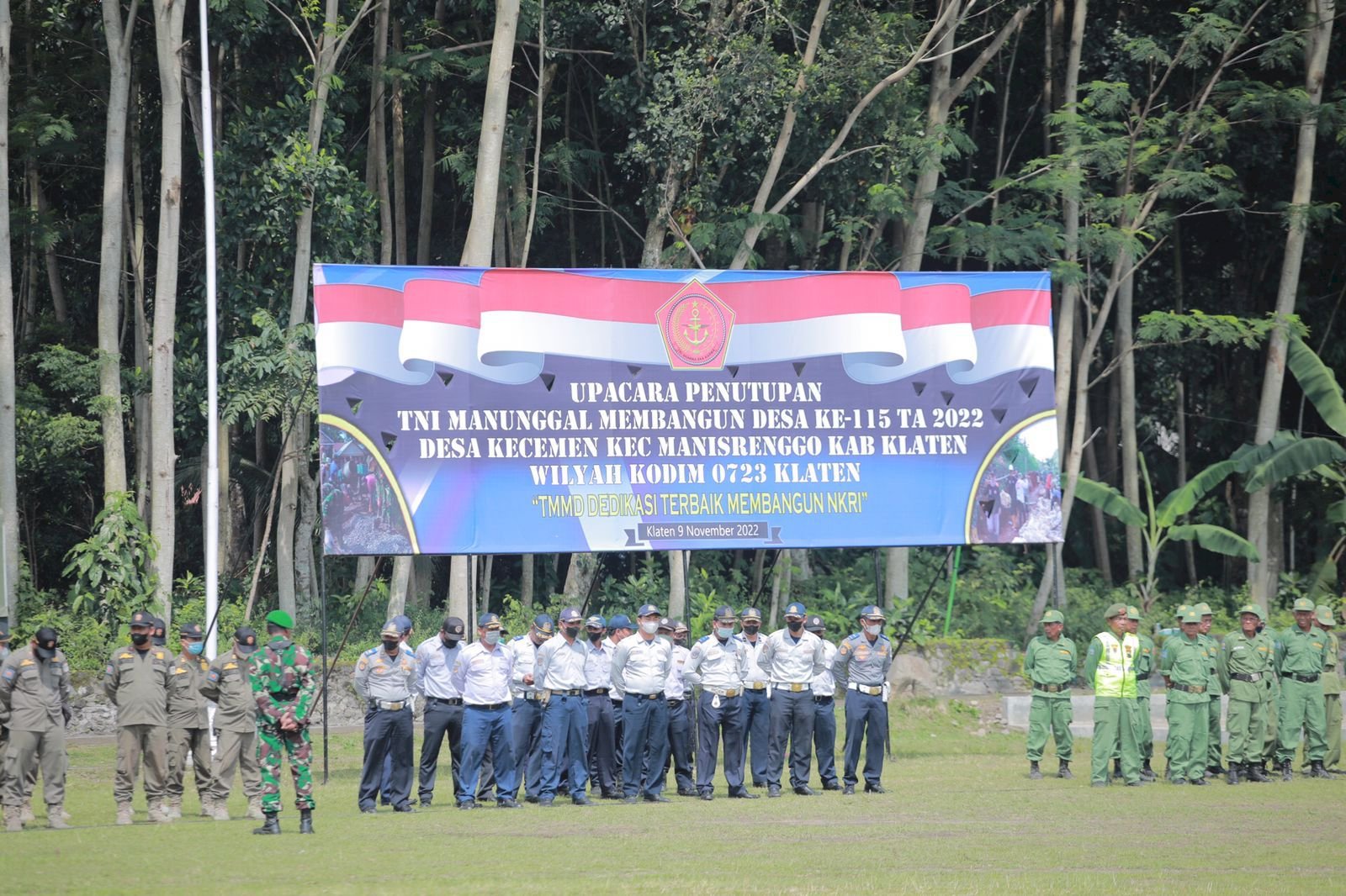 Penutupan TMMD Desa Kecemen, Dandim 0723 Klaten Pesan Masyarakat Tetap Semangat Gotong Royong