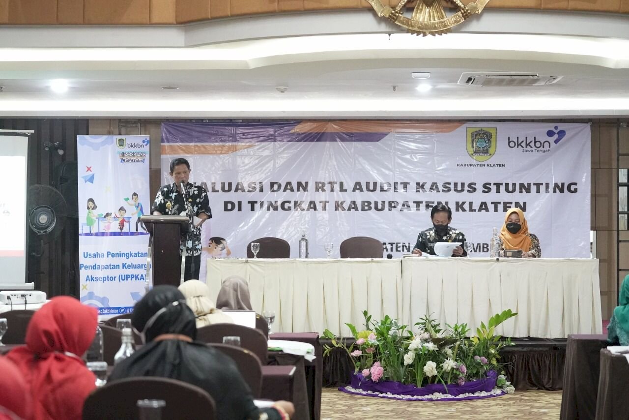 Evaluasi Dan Rencana Tindak Lanjut (RTL) Audit Kasus Stunting (AKS) Kabupaten Klaten oleh BKKBN Provinsi Jawa Tengah