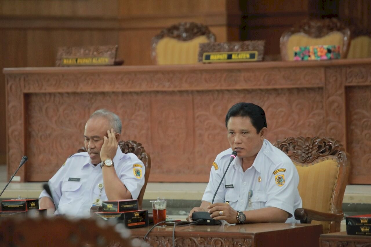 Wakil Bupati Klaten Hadiri Acara Rakor Penggunaan Kartu Tani Dalam Penebusan Pupuk Bersubsidi Kabupaten Klaten