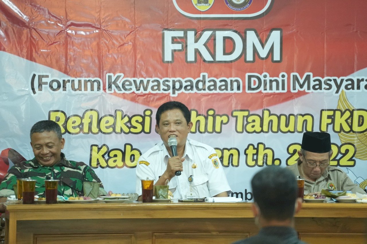 Wakil Bupati Klaten Buka Acara Refleksi Akhir Tahun FKDM Kabupaten dan FKDM Kecamatan Se-Kabupaten Klaten Tahun 2022