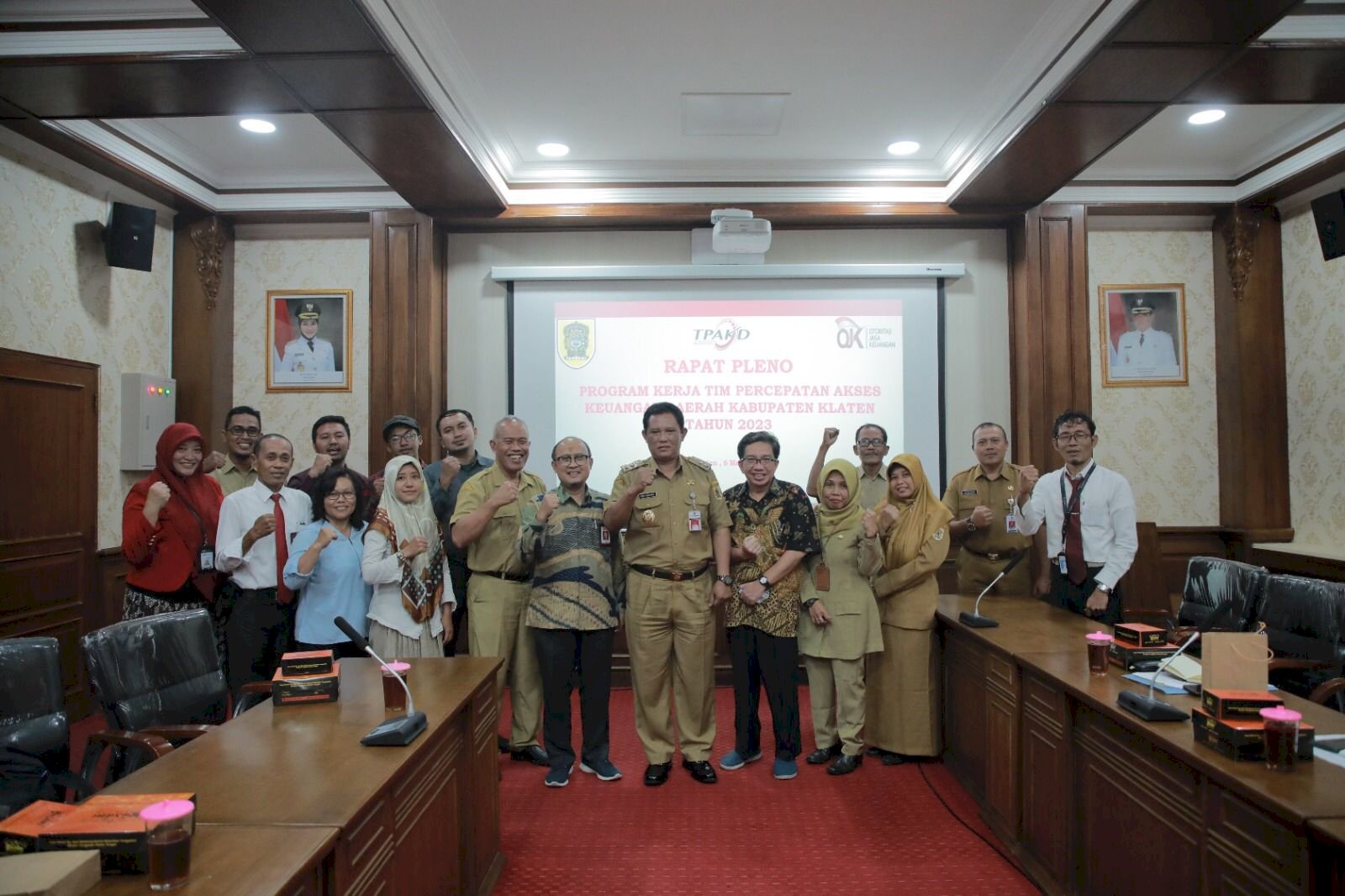 Acara Rapat Pleno Tim Percepatan Akses Keuangan Daerah Kabupaten Klaten Dalam Proker TPAKD Tahun 2023