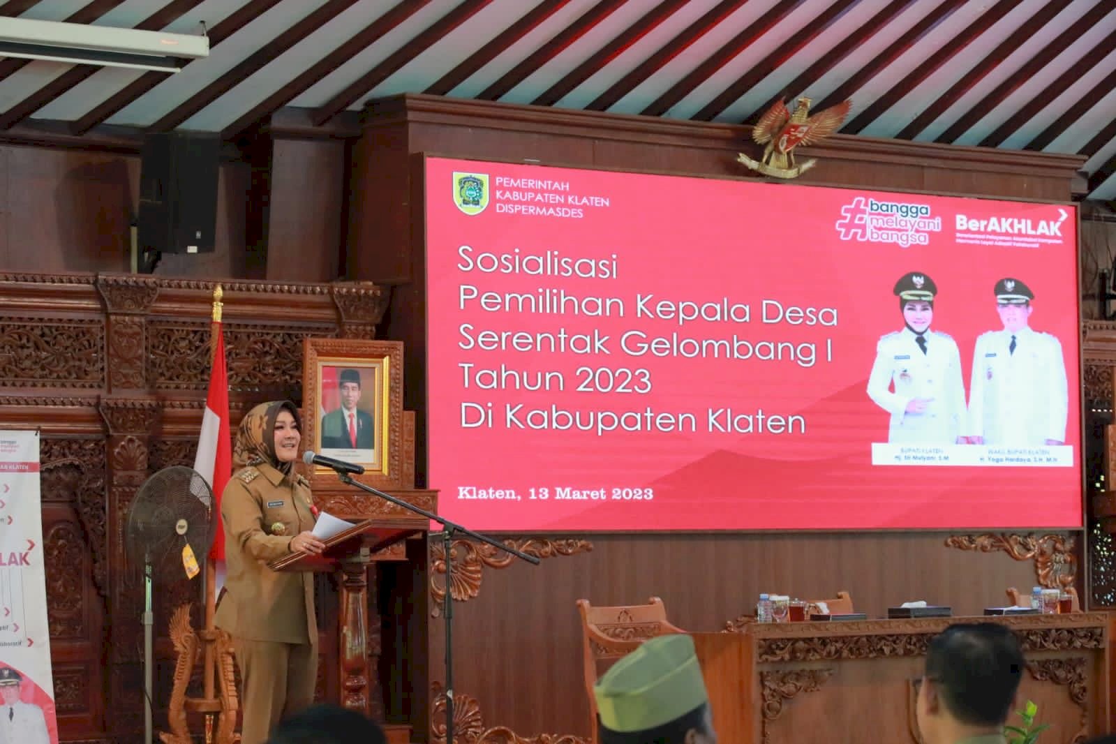 Membuka Sosialisasi Pilkades Serentak 2023, Bupati Klaten Minta Kondisi Harus Kondusif