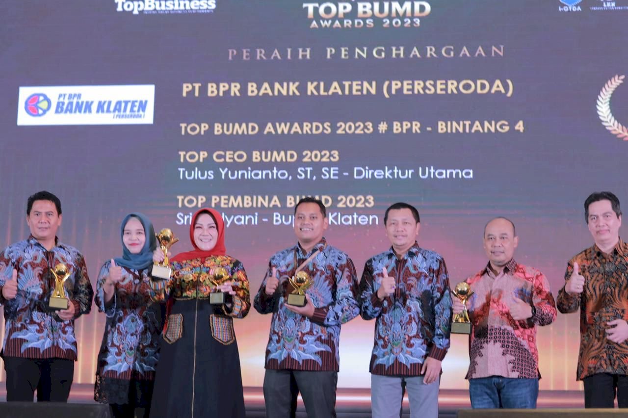 Kabupaten Klaten Kembali Raih Penghargaan Di Ajang TOP BUMD Award 2023