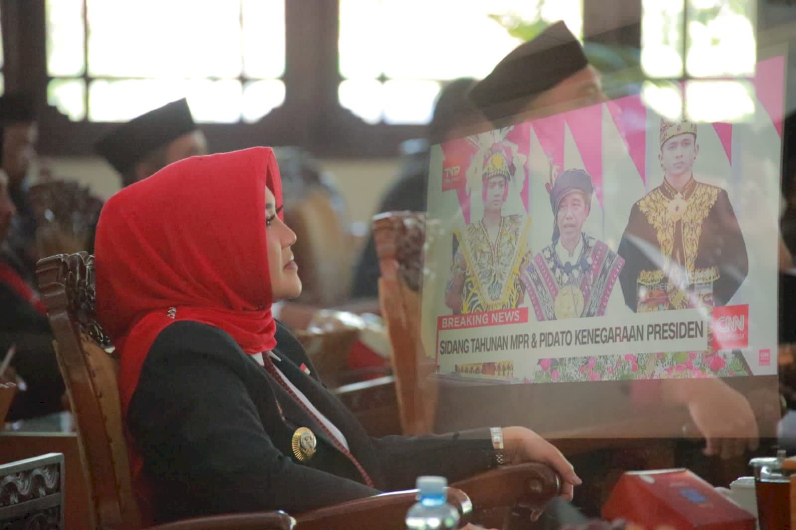 Forkopimda Klaten Saksikan Penyampaian Pidato Kenegaraan HUT ke 78 RI oleh Presiden Jokowi