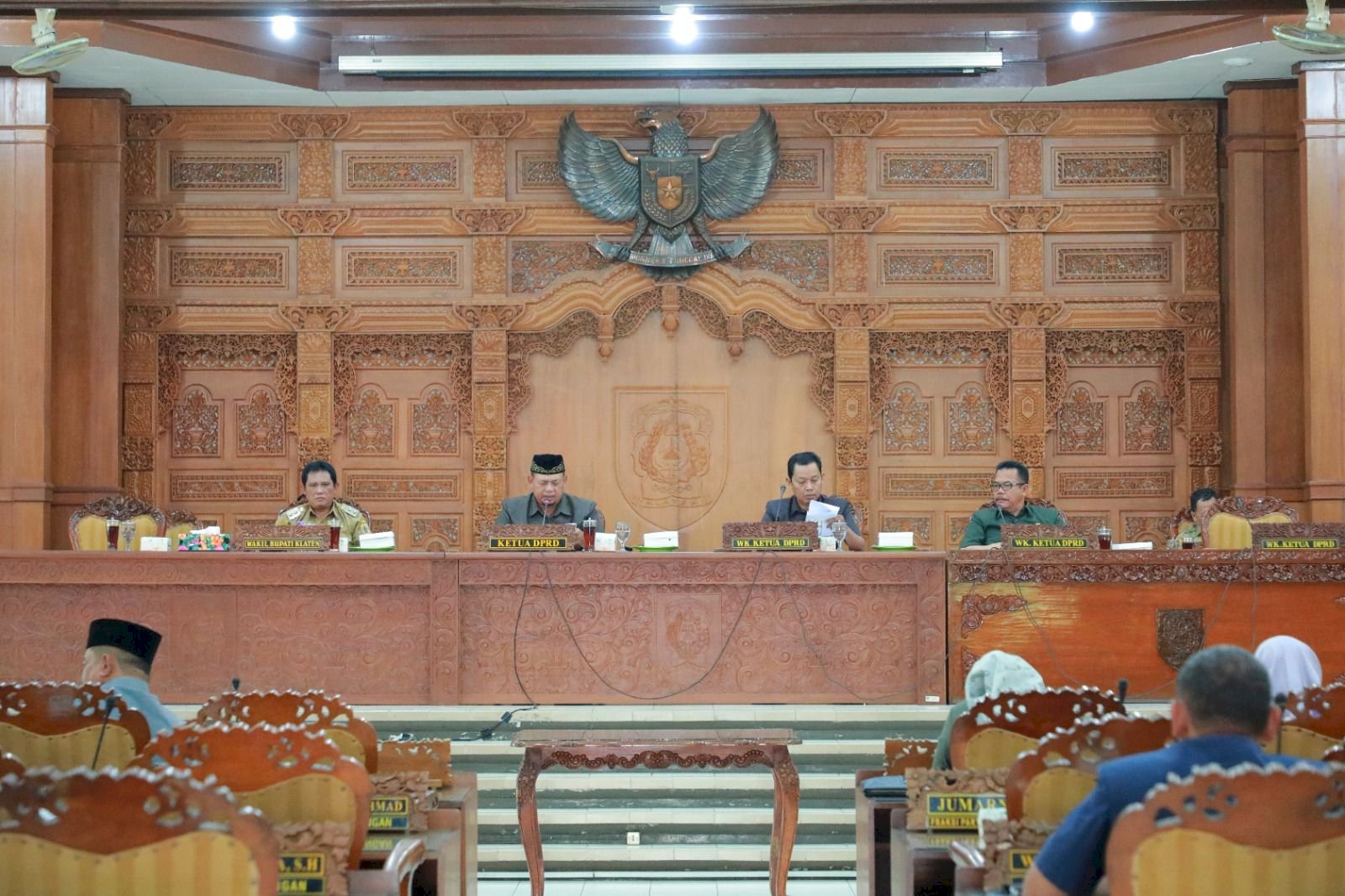 Wabup Klaten Hadiri Rapat Paripurna Penyampaian Pemandangan Fraksi Terhadap Rancangab APBD Perubahan 2023