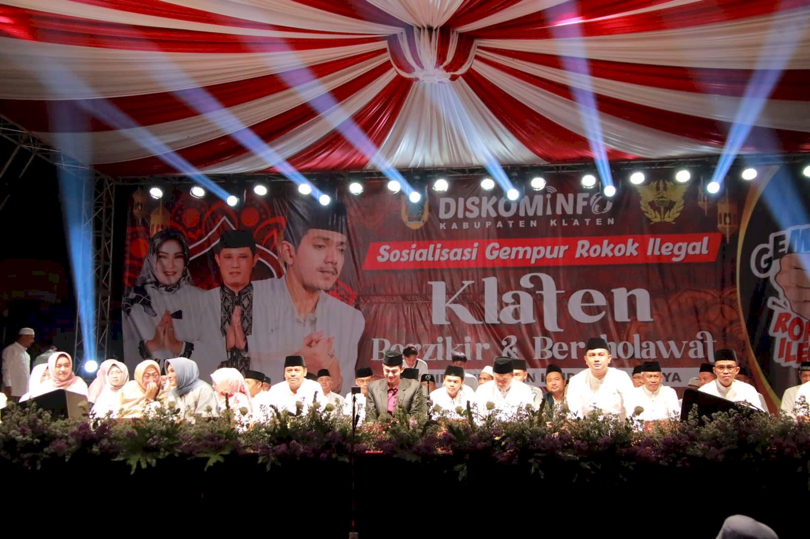 Sosialisasi Gempur Rokok Ilegal, Pemkab Klaten Gelar Sholawat Bersama