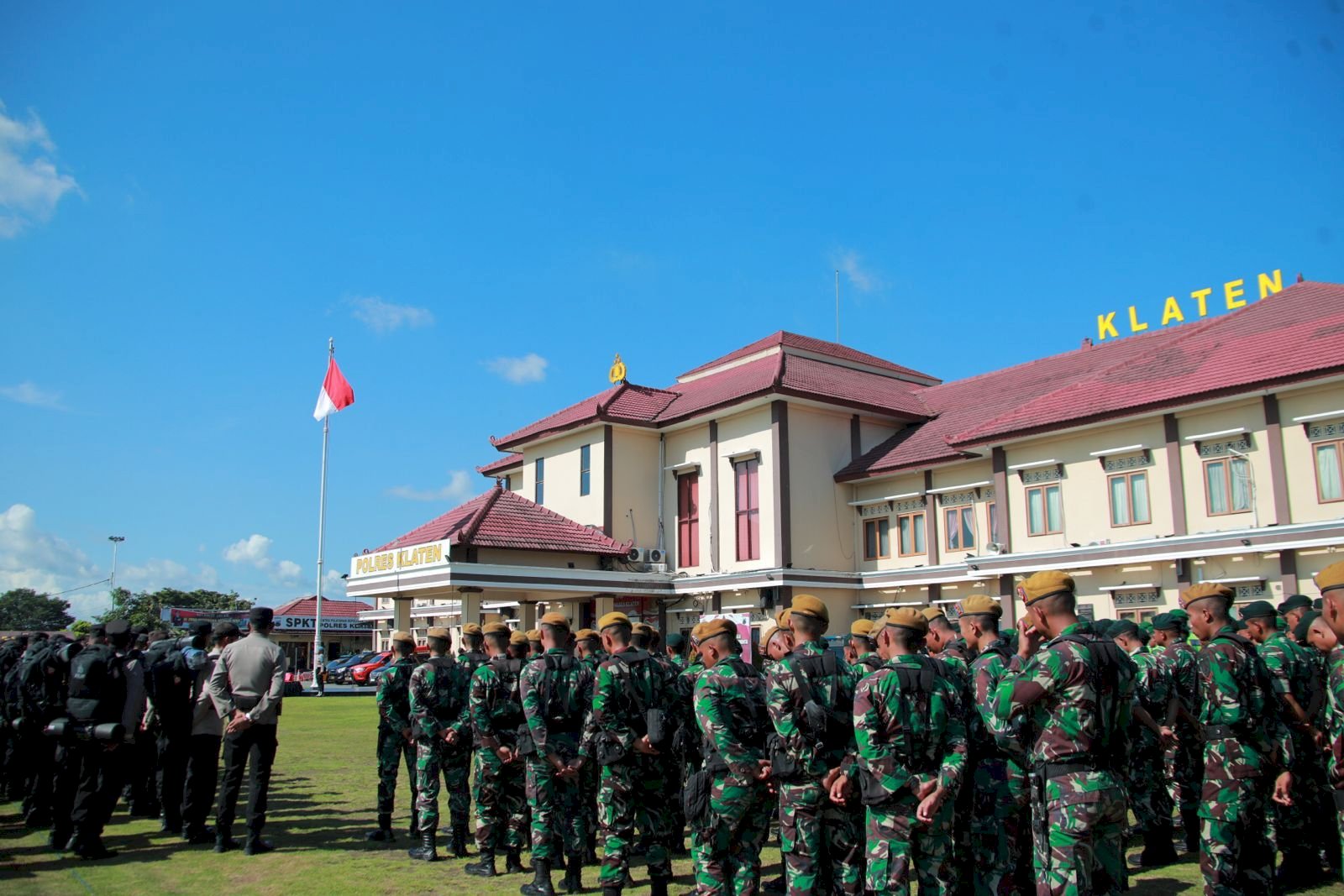 Polres Klaten Gelar Apel Pergeseran Pasukan Pengamanan TPS Pemilu 2024