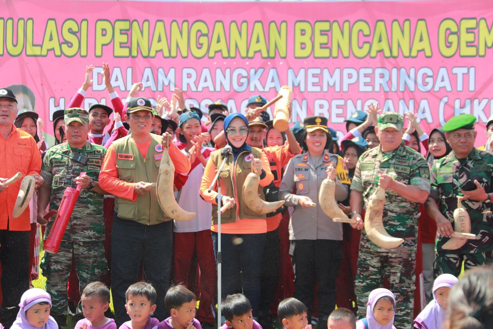 Puncak HKB Tahun 2024 Tingkat Kabupaten Klaten Diwarnai Aksi Simulasi Penanganan Bencana Gempa