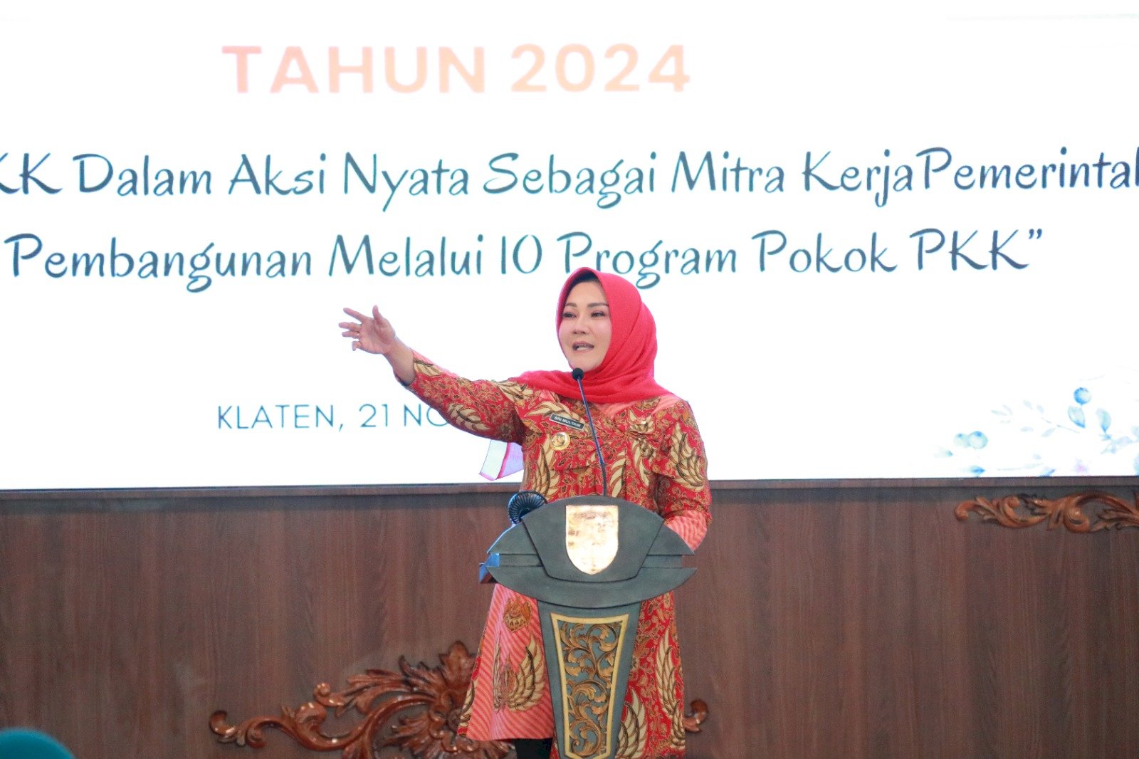 Bupati Klaten Hadiri Rapat Konsultasi TP PKK Kab. Klaten Tahun 2024