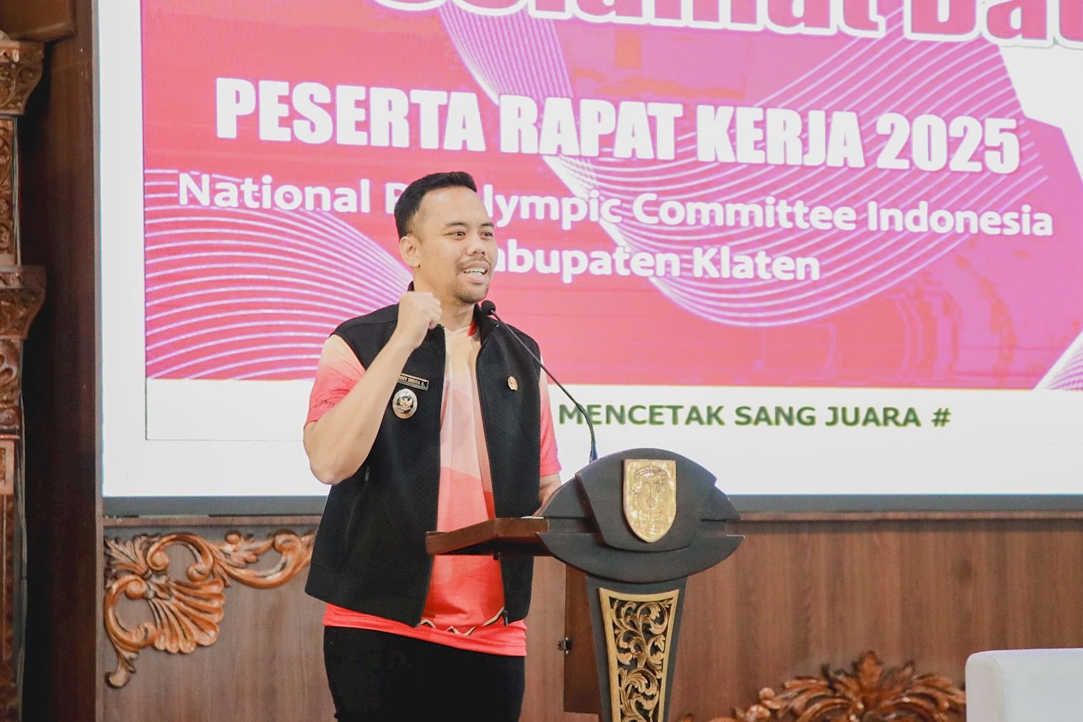 Wakil Bupati Klaten Hadiri Raker National Paralympic Committee Indonesia Kab. Klaten