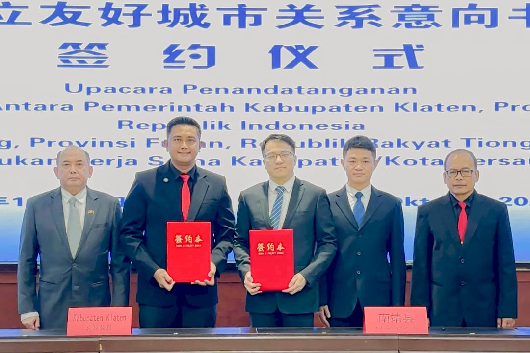 Pemerintah Kabupaten Klaten dan Pemerintah Nanjing Tandatangani Kerja Sama Sister City