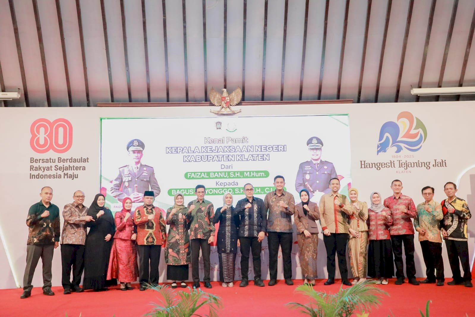 Bupati dan Wakil Bupati Klaten Hadiri Kenal Pamit Kepala Kejaksaan Negeri Klaten 