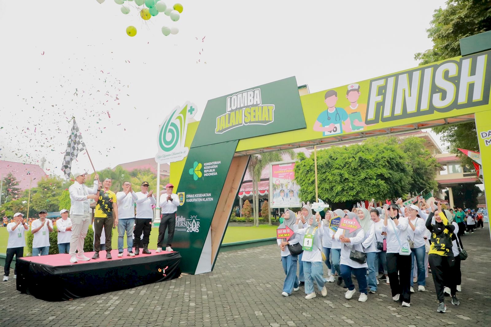 Semarak HKN ke-61, Bupati dan Wabup Klaten Dorong Budaya Hidup Sehat 