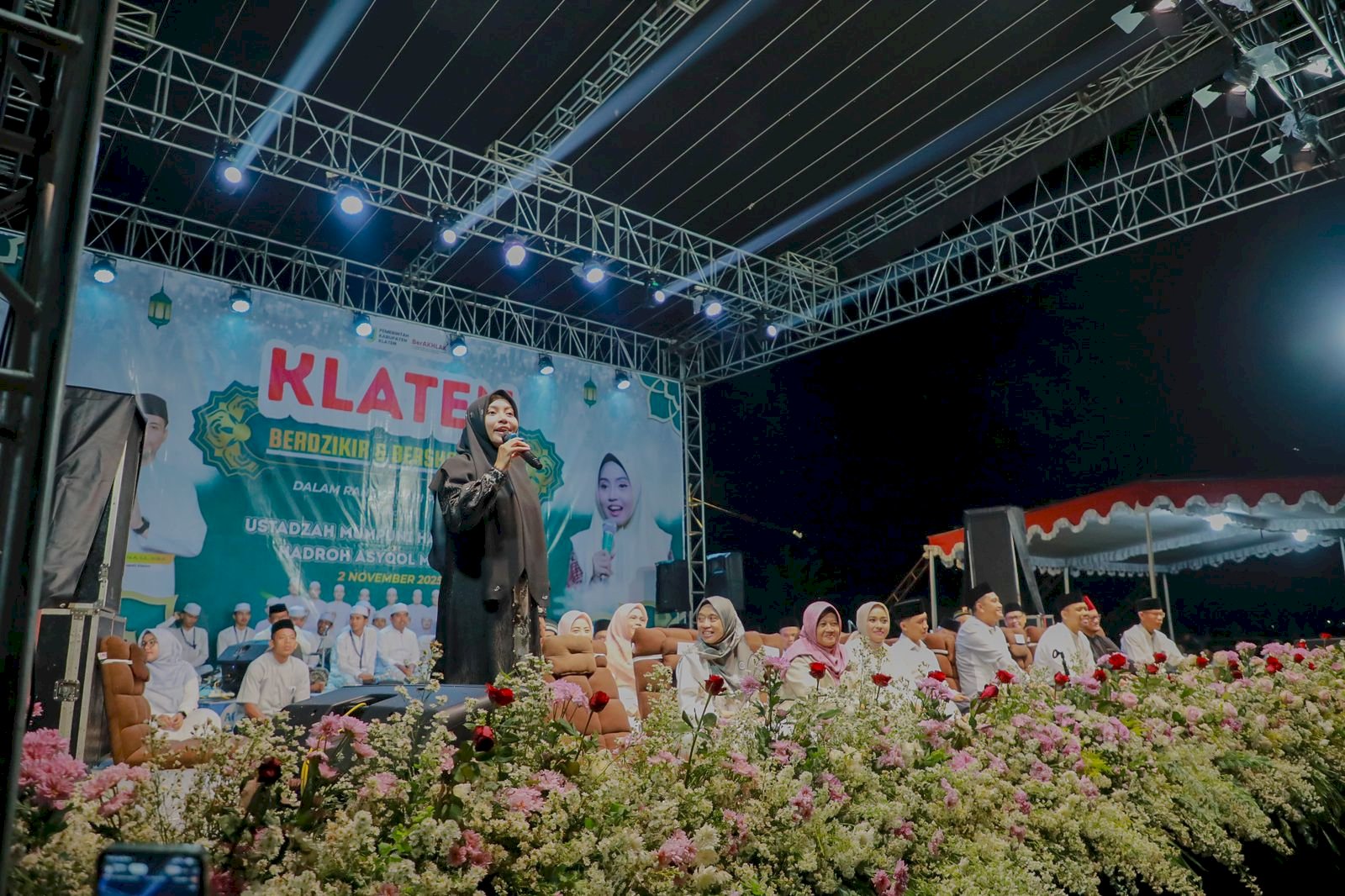 Mas Bup Hamenang dan Mas Wabup Benny Hadiri Klaten Berdzikir dan Bersholawat di Trucuk 