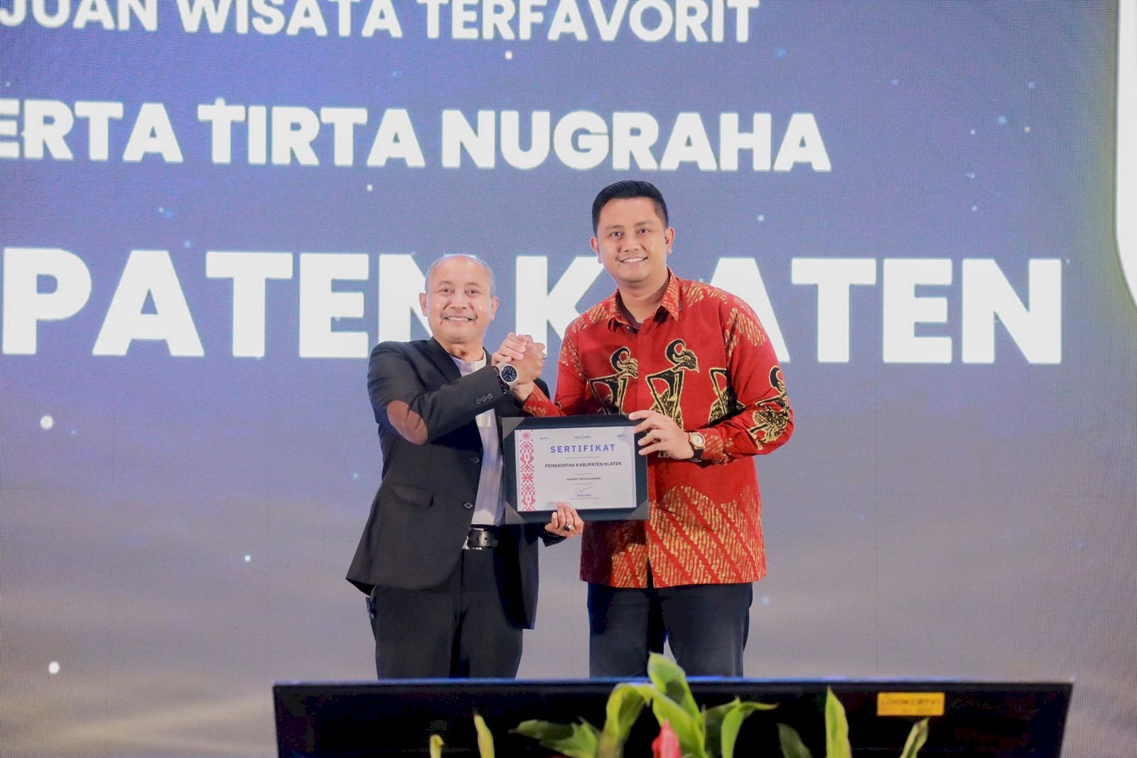 Kabupaten Klaten Raih Penghargaan Amerta Tirta Nugraha Kategori Tujuan Wisata Terfavorit di Cita Loka Fest