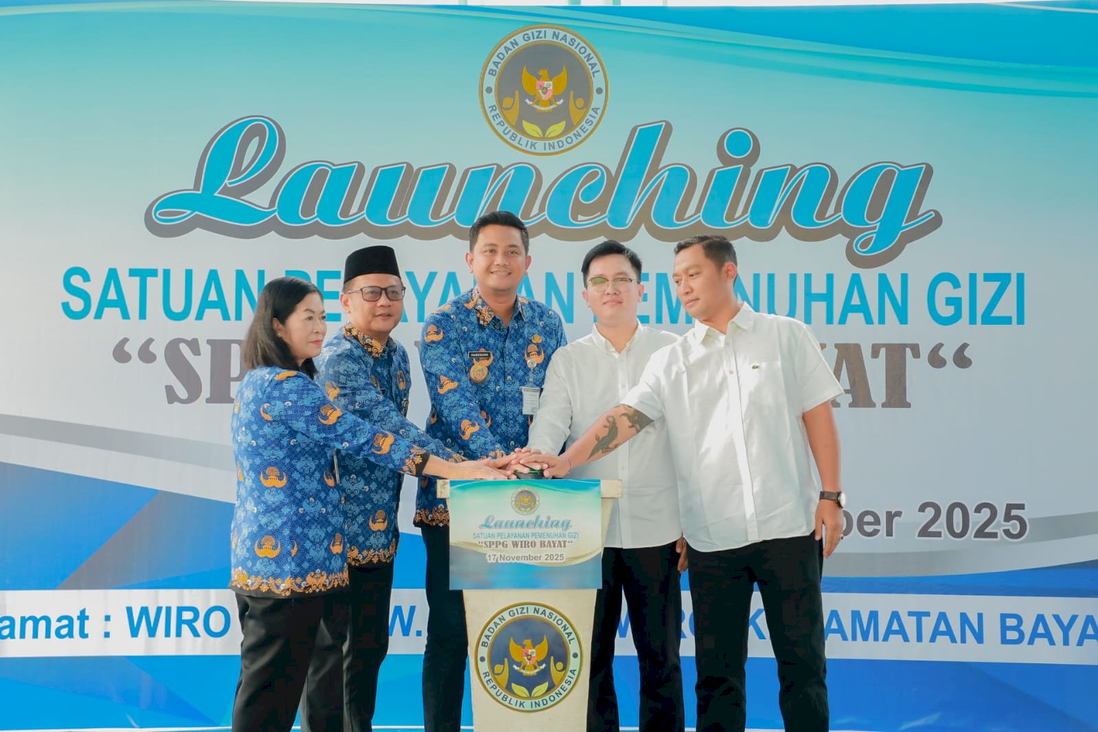 Bupati Klaten Mas Hamenang Launching SPPG Wiro Bayat