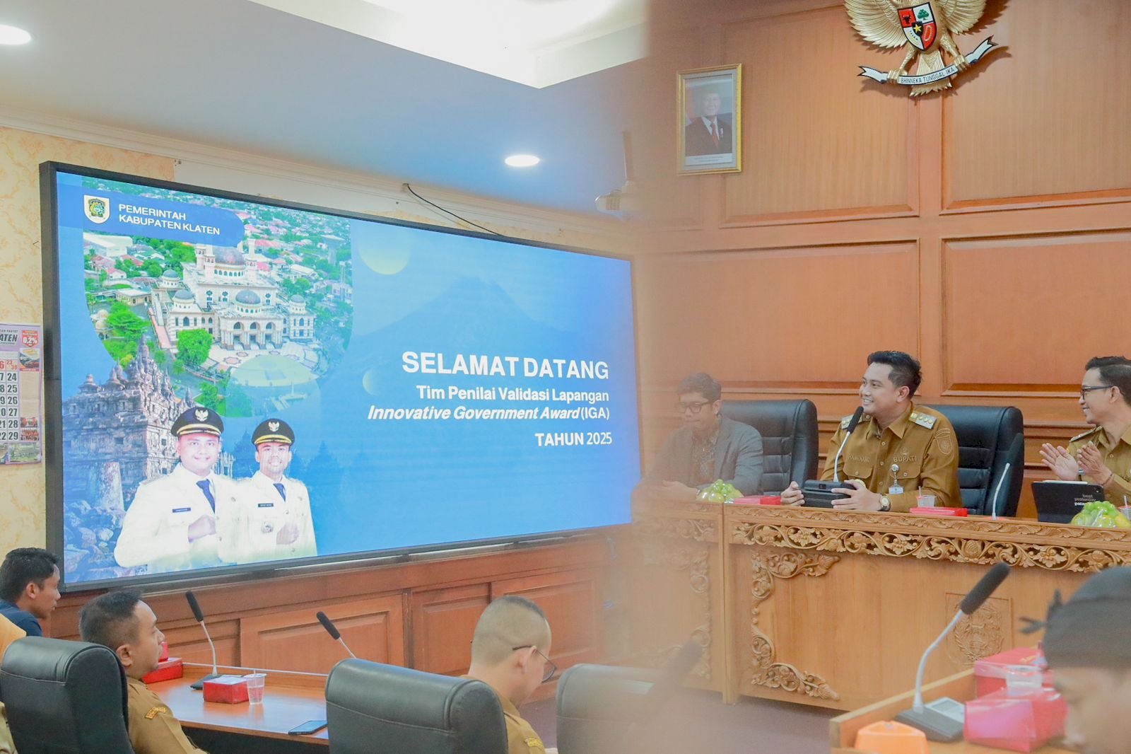 Mas Hamenang Menerima Tim Validasi Lapangan Innovative Government Award (IGA) 2025