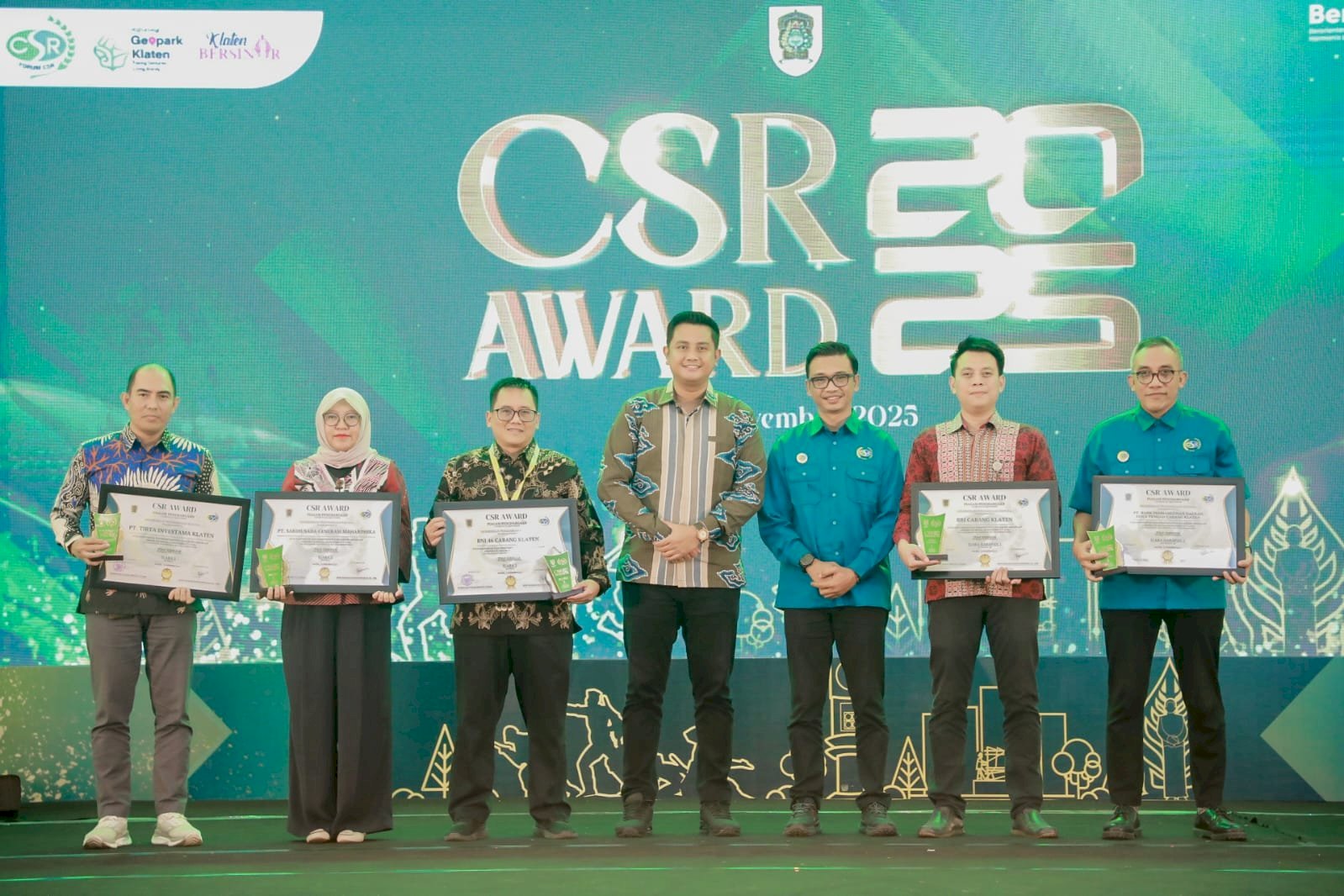 Bupati dan Wakil Bupati Klaten Hadiri Malam Penganugerahan CSR Award 2025