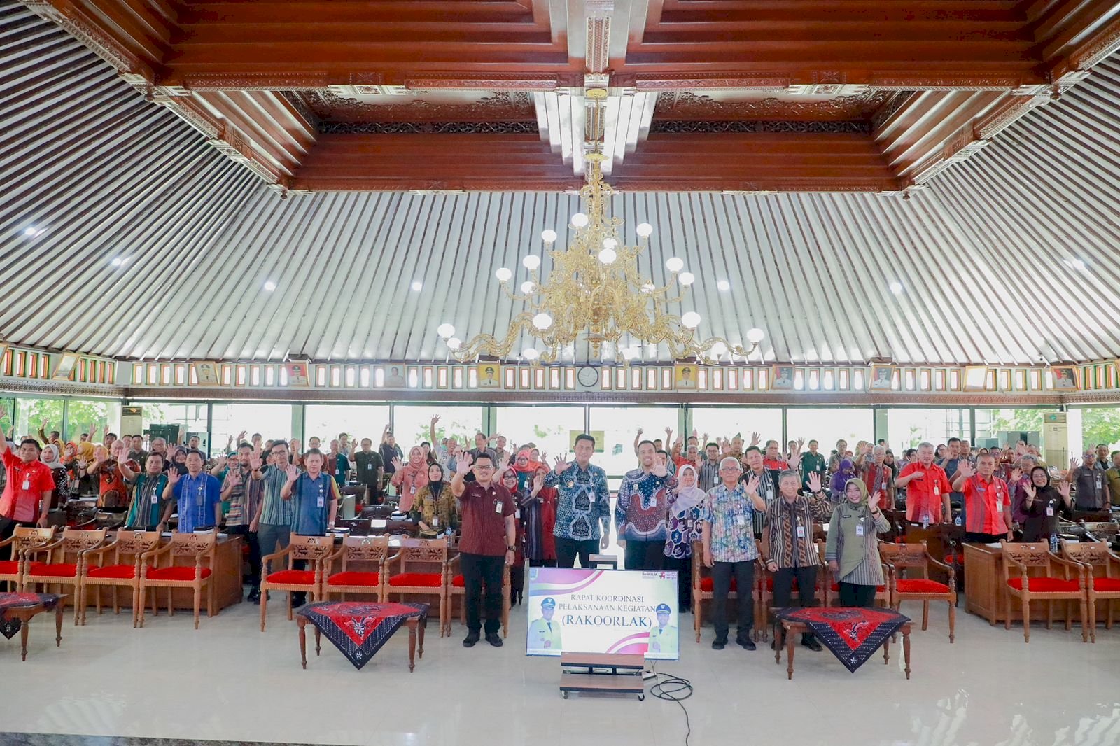 Bupati dan Wakil Bupati Klaten Hadiri Rakoorlak Triwulan Ke 4