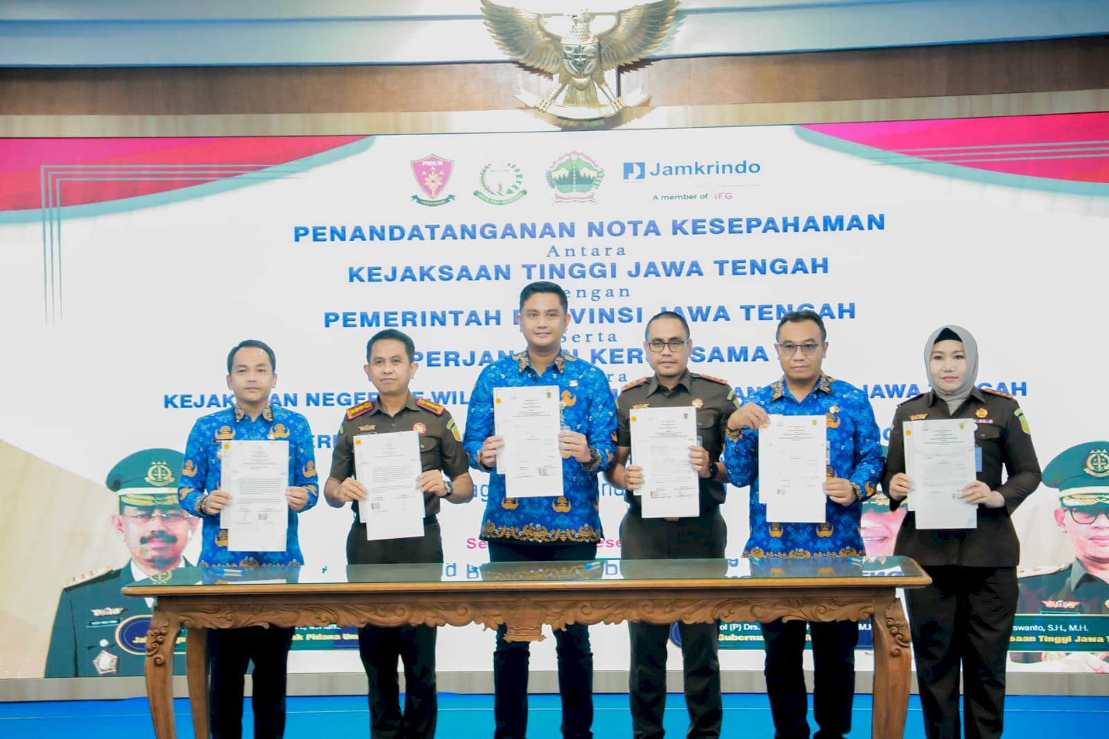 Bupati Klaten Tandatangani MoU dan PKS Bersama Kejaksaan se-Jawa Tengah
